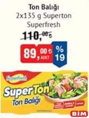 SUPERFRESH SUPERTON TON BALIĞI 2X135 G